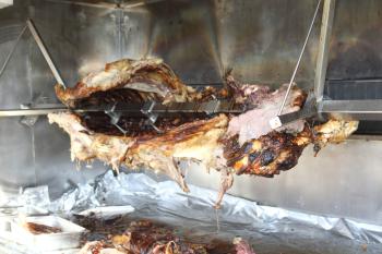 fertig gegrillter Ochse