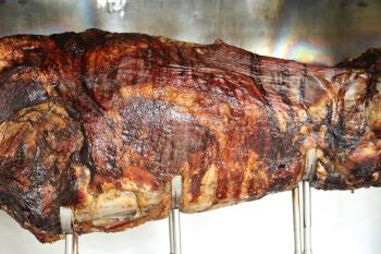 Fertig gegrillter Ochse