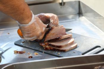 Fertig gegrillter Ochse