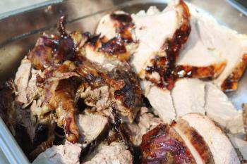 Fertig gegrillter Ochse