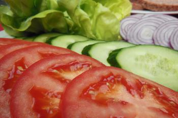 frische Tomaten &amp; Gurken zum Belegen