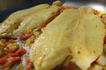 Geschmortes Pangasiusfilet